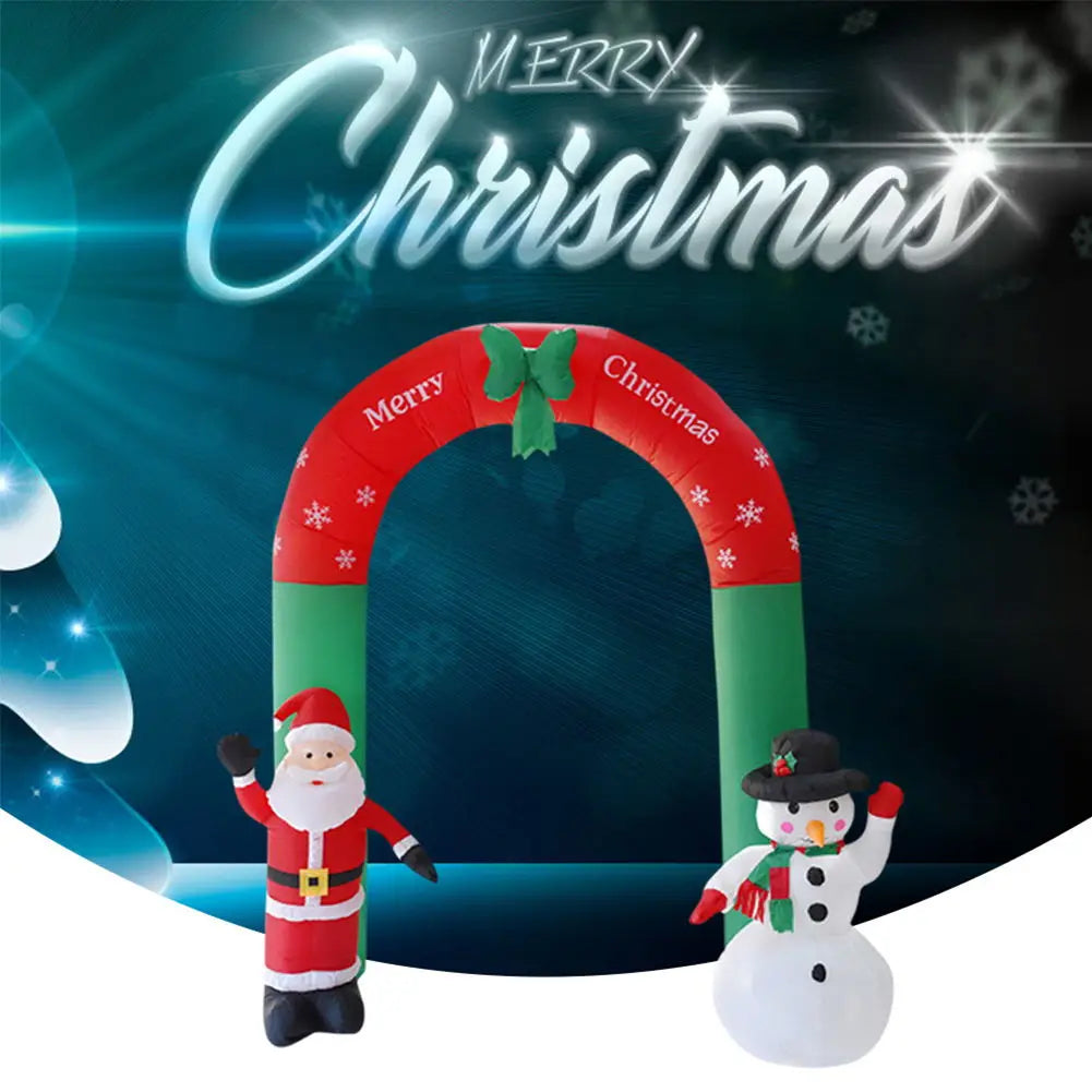 2.4M Christmas 2024 Inflatable Arch with LED Lights