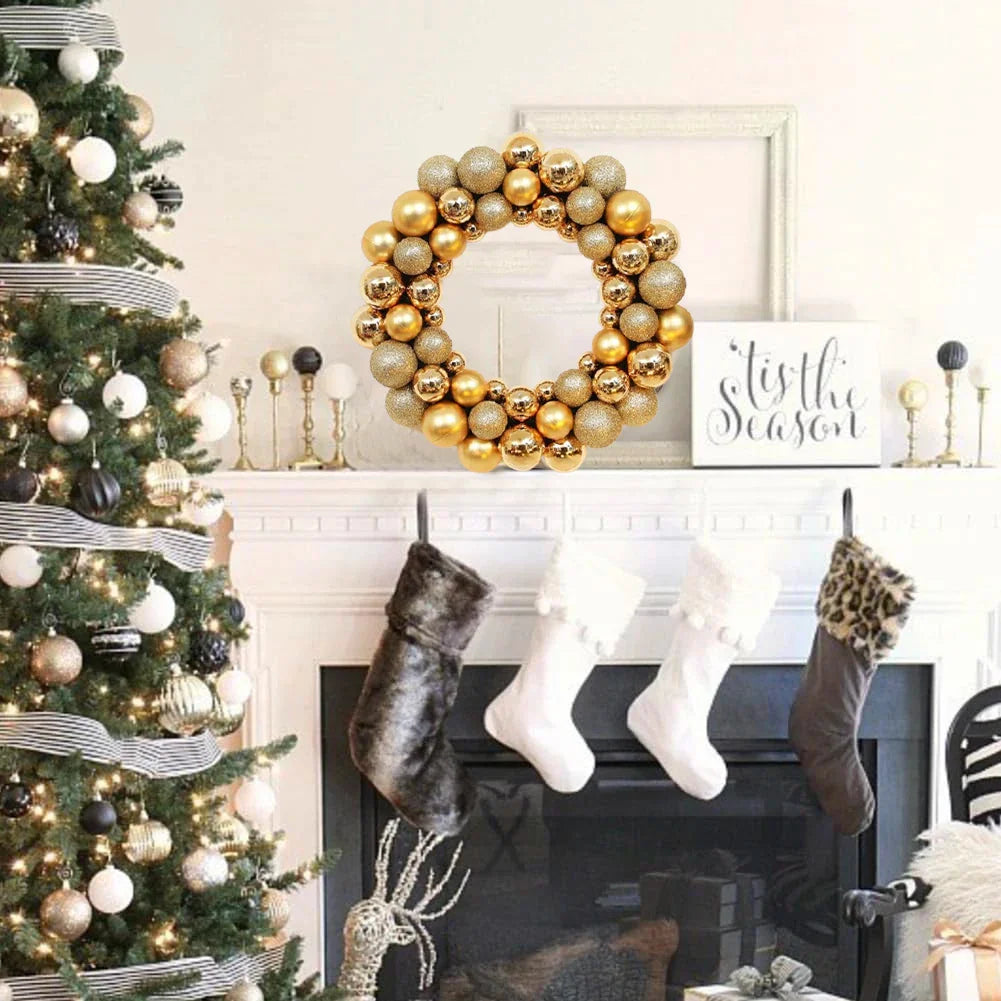 Christmas Ball Wreath Front Door Decoration