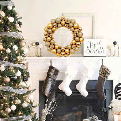 Christmas Ball Wreath Front Door Decoration