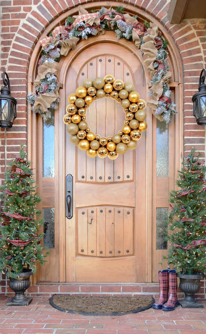 Christmas Ball Wreath Front Door Decoration