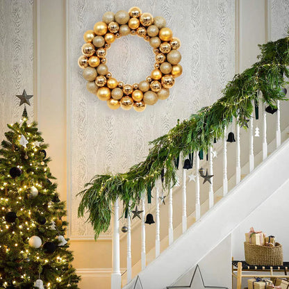 Christmas Ball Wreath Front Door Decoration