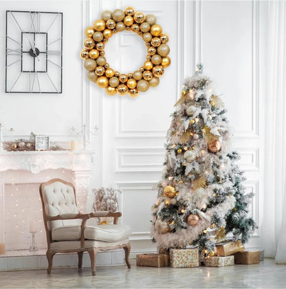 Christmas Ball Wreath Front Door Decoration