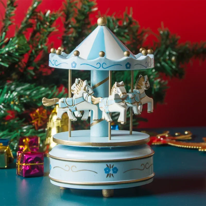 Christmas Carousel Octave Music Box