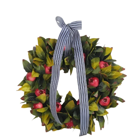 Christmas Green Wreath Pomegranate Door Hanging Decor