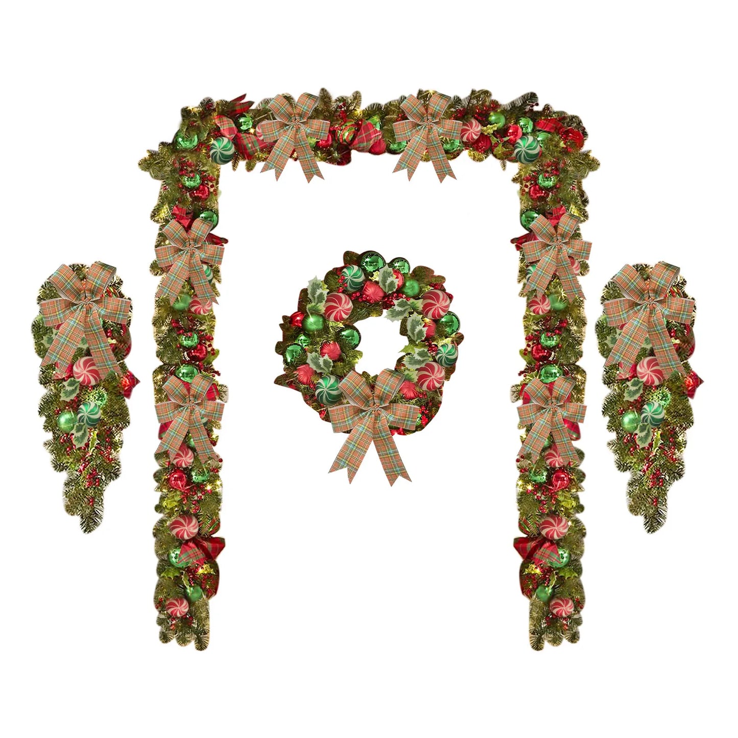Christmas Vine Ring Wreath Door Garland Decoration