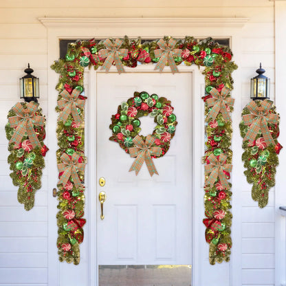 Christmas Vine Ring Wreath Door Garland Decoration