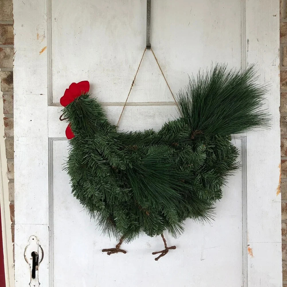 Christmas Chickenhead Pine Cone Decorative Garland Wreath