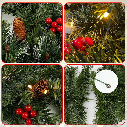 LED Pine Cone Christmas Garland Decoration