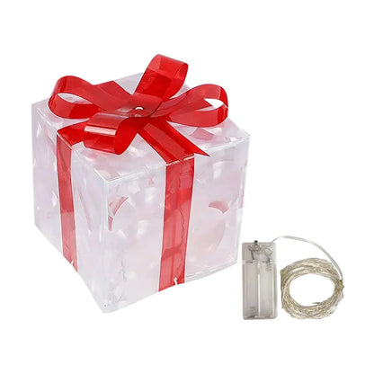 Christmas Glowing Gift Box Decoration Ornament