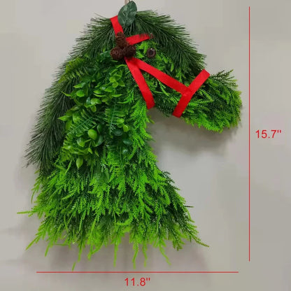 Christmas Horsehead Pine Needle Garland Decoration