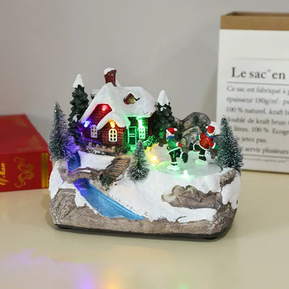 Rotating LED Christmas House Decoration with Music