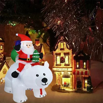 Christmas Inflatable Decoration Toy with Built-in LED Lights