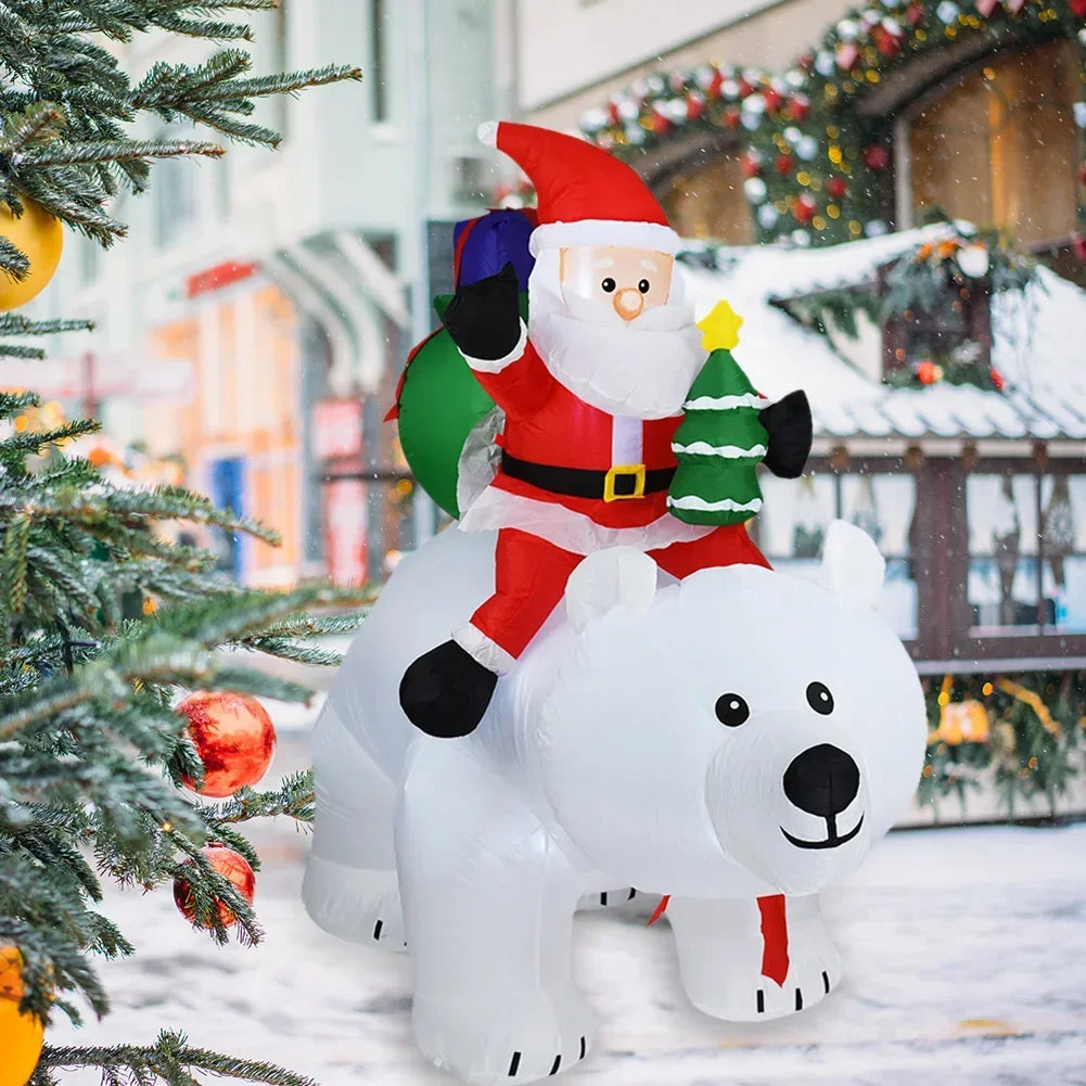 Christmas Inflatable Decoration Toy with Built-in LED Lights