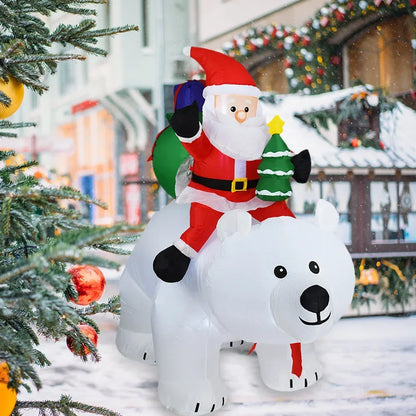 Christmas Inflatable Decoration Toy with Built-in LED Lights