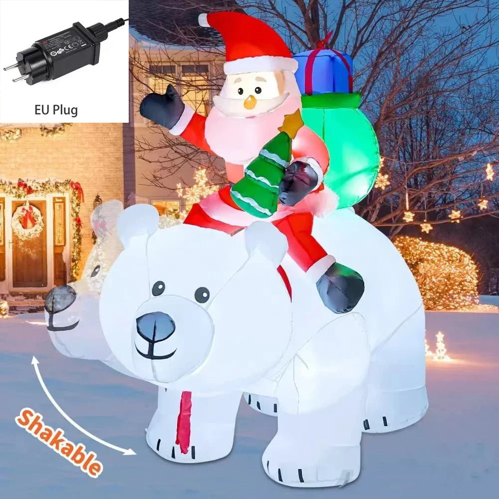 Christmas Inflatable Decoration Toy with Built-in LED Lights