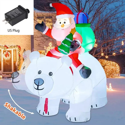 Christmas Inflatable Decoration Toy with Built-in LED Lights