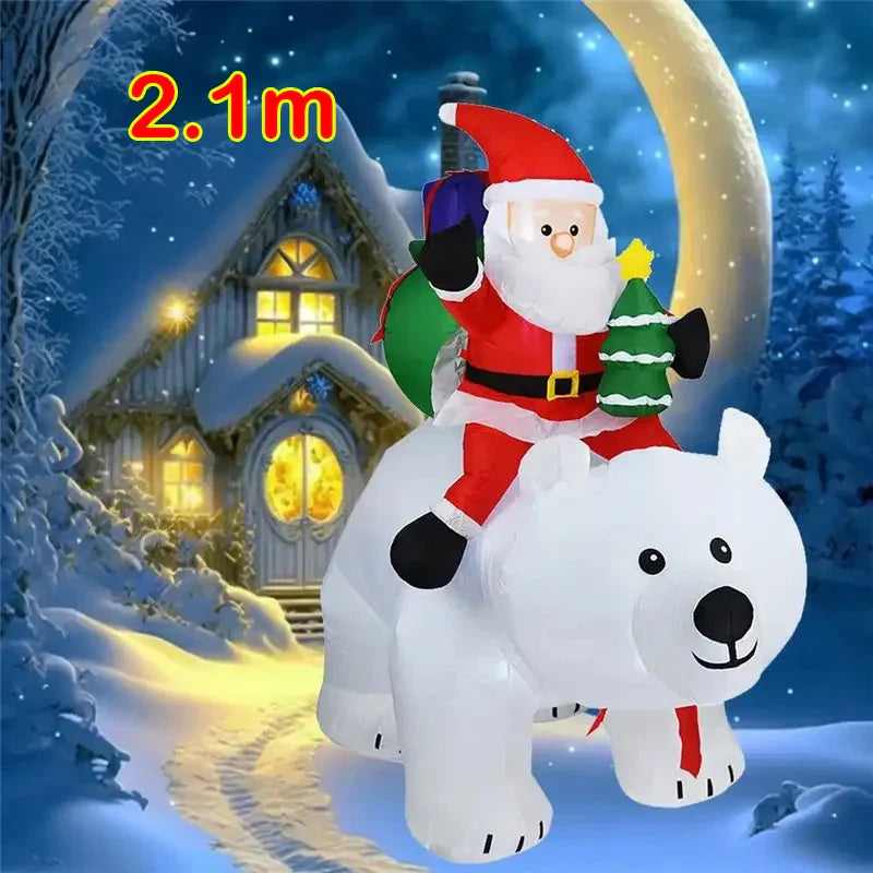 Christmas Inflatable Decoration Toy with Built-in LED Lights