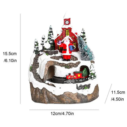 Rotating Christmas Luminous Resin Ornament - 360°