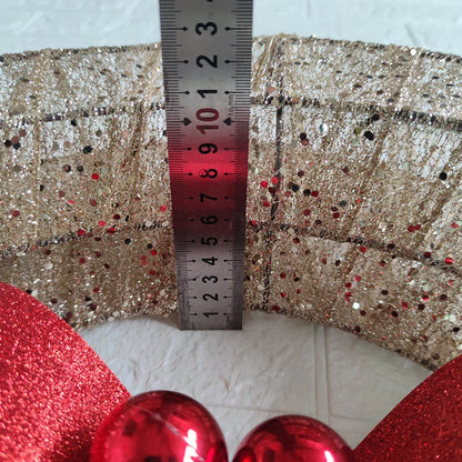 Christmas LED Wreath with Red Bow