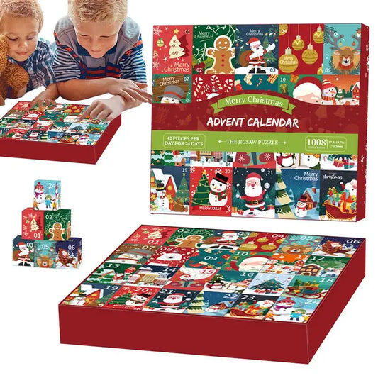 Christmas Puzzle Advent Calendar Jigsaw Puzzles for Adults and Kids