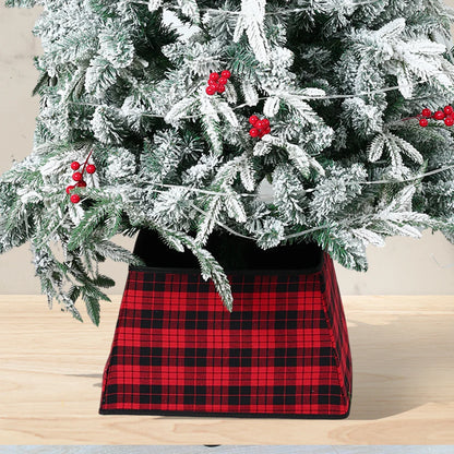 Christmas Red Lattice Tree Base Decoration