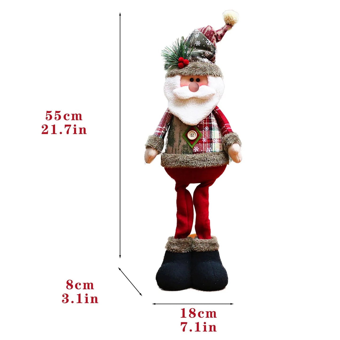 Christmas Santa Leg Table Mantel Decoration Set