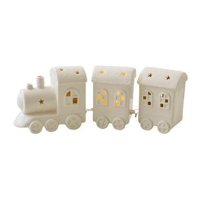 Lighted Christmas Train Decor