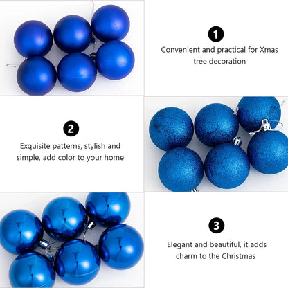 Christmas Tree Baubles - Blue (100-Piece Set)