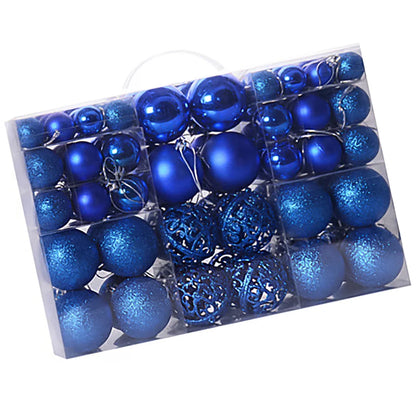 Christmas Tree Baubles - Blue (100-Piece Set)