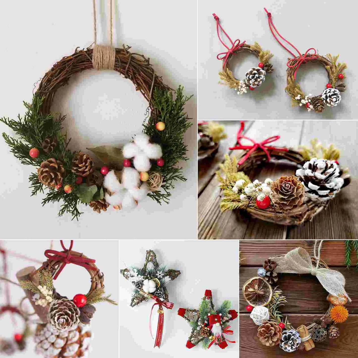 Christmas Vine Crafts Rattan Wreath