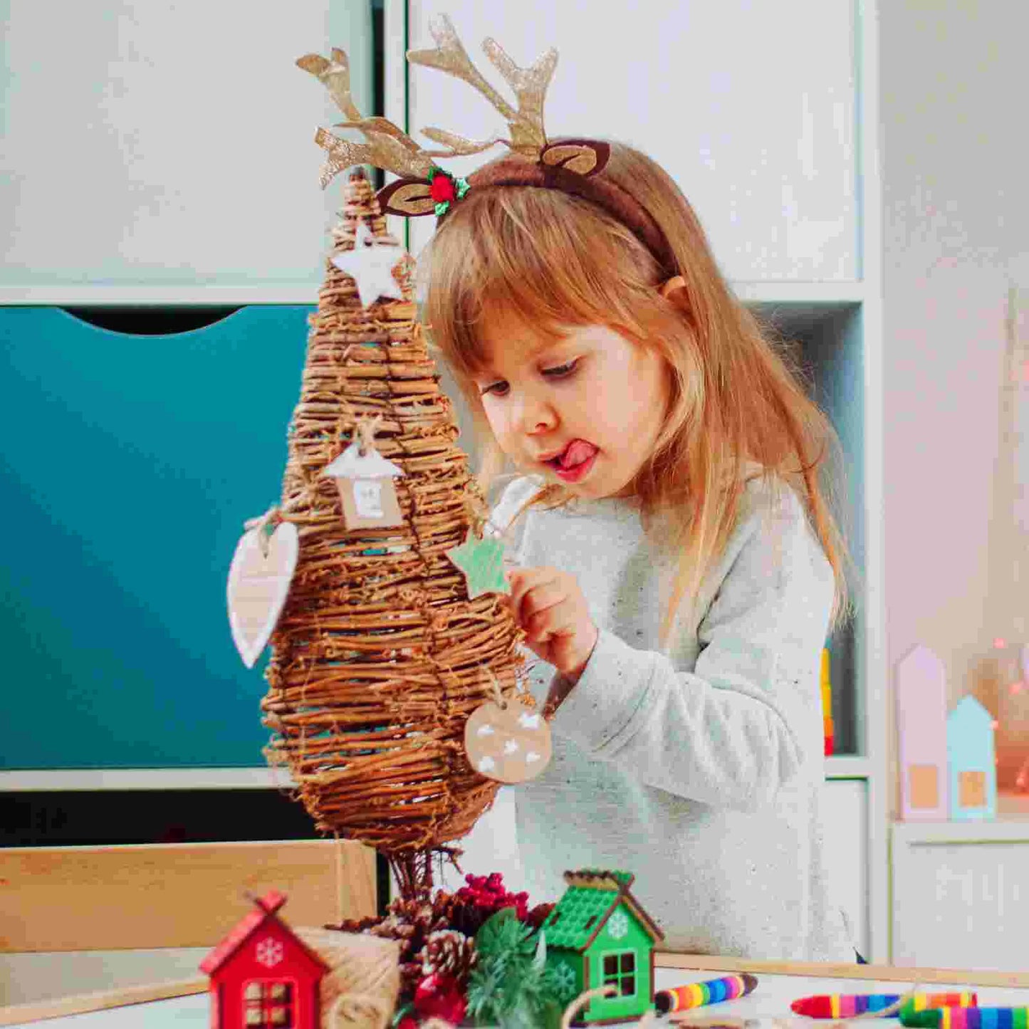 Christmas Vine Crafts Rattan Wreath