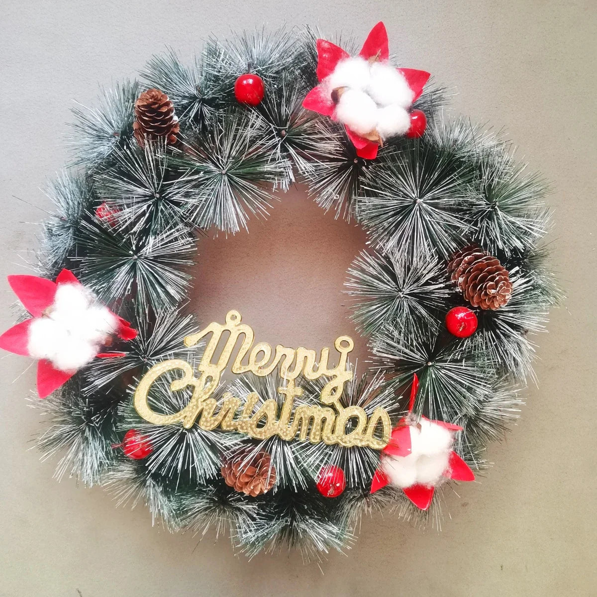 Artificial Christmas Wreath Pine Needle Wall Decoration