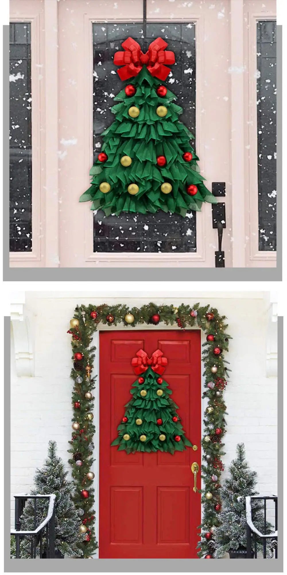 Handmade Christmas Wreath Holiday Door Decoration