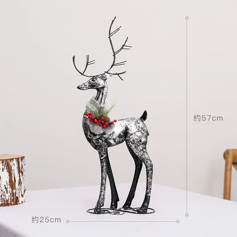 Wrought Iron Reindeer Christmas Ornament