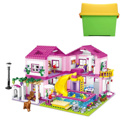 City Villa Castle Building Blocks Set with Pool