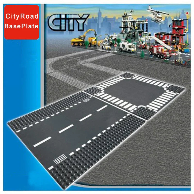 City Road Baseplate Block for Kids DIY Building