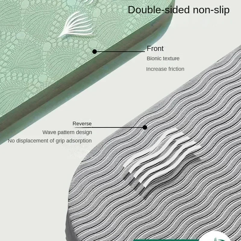 Foldable TPE Non-Slip Yoga Mat for Travel & Fitness