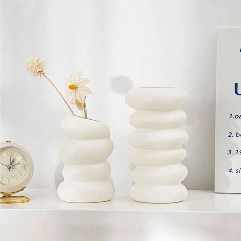 Ceramic Spiral Vase Flower Holder