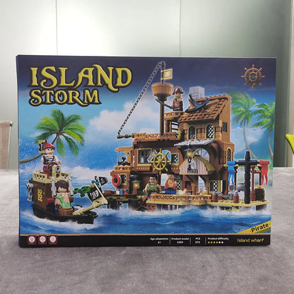 Pirate Island Fortress Building Blocks Set for Kids (675 pcs)