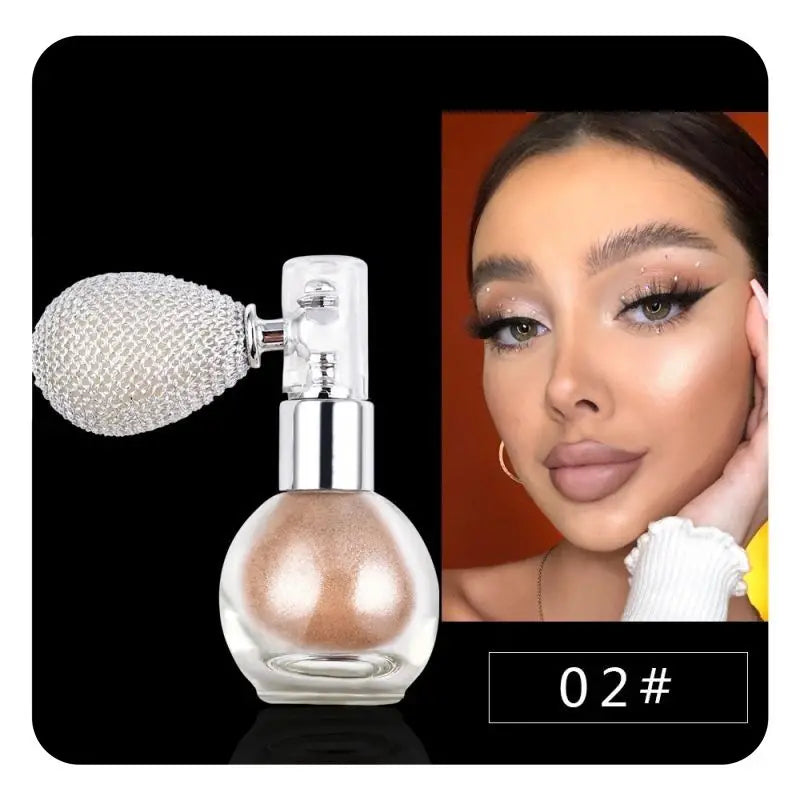 Sparkle Glitter Body Powder - Highlighter Spray Shimmer for Face and Body Makeup