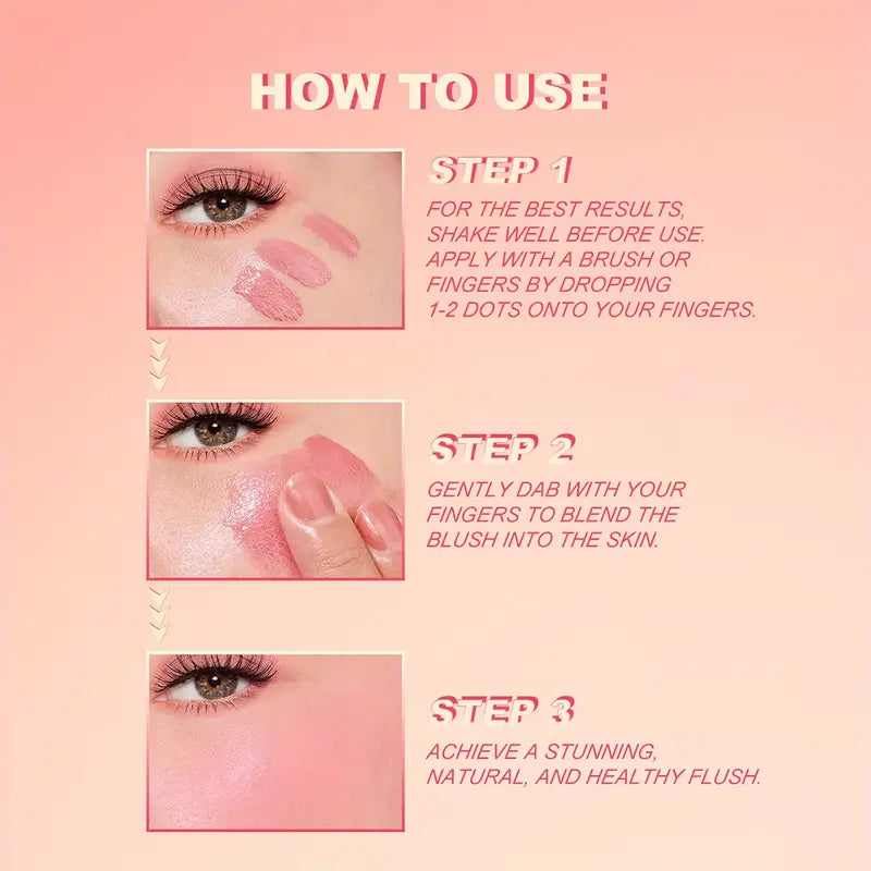 Long-Lasting Soft Gel-Cream Tint Blush - Smudge-Proof, Natural-Looking, Dewy Finish 0.42 Fl Oz