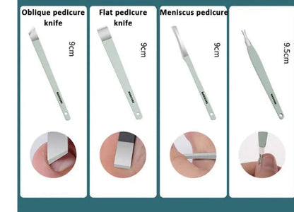 12/16 Pcs Manicure Pedicure Facial Set  With Leather Case