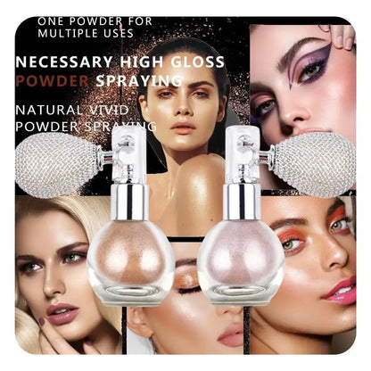 Sparkle Glitter Body Powder - Highlighter Spray Shimmer for Face and Body Makeup