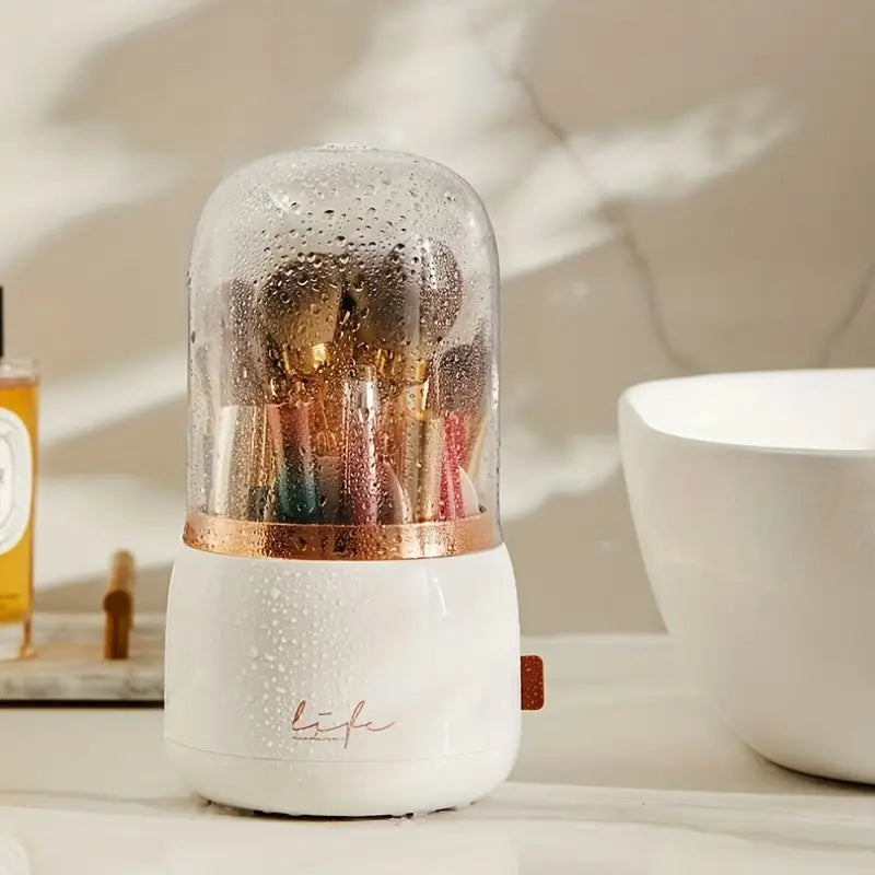 360° Rotating Makeup Brush Organiser
