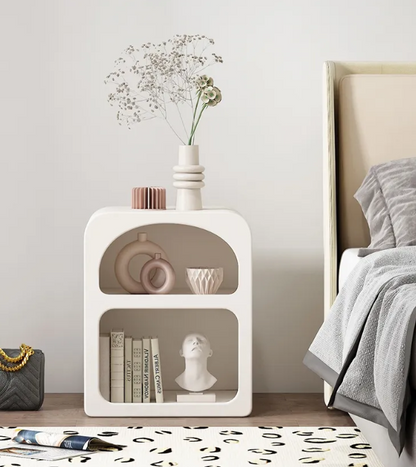 Elegant Bedside Table for Bedroom Makeup and Storage