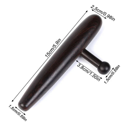 2pcs Deep Tissue Massage Tool Sandalwood Trigger Point Massager Black