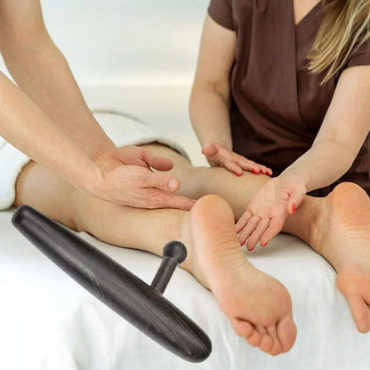 2pcs Deep Tissue Massage Tool Sandalwood Trigger Point Massager Black