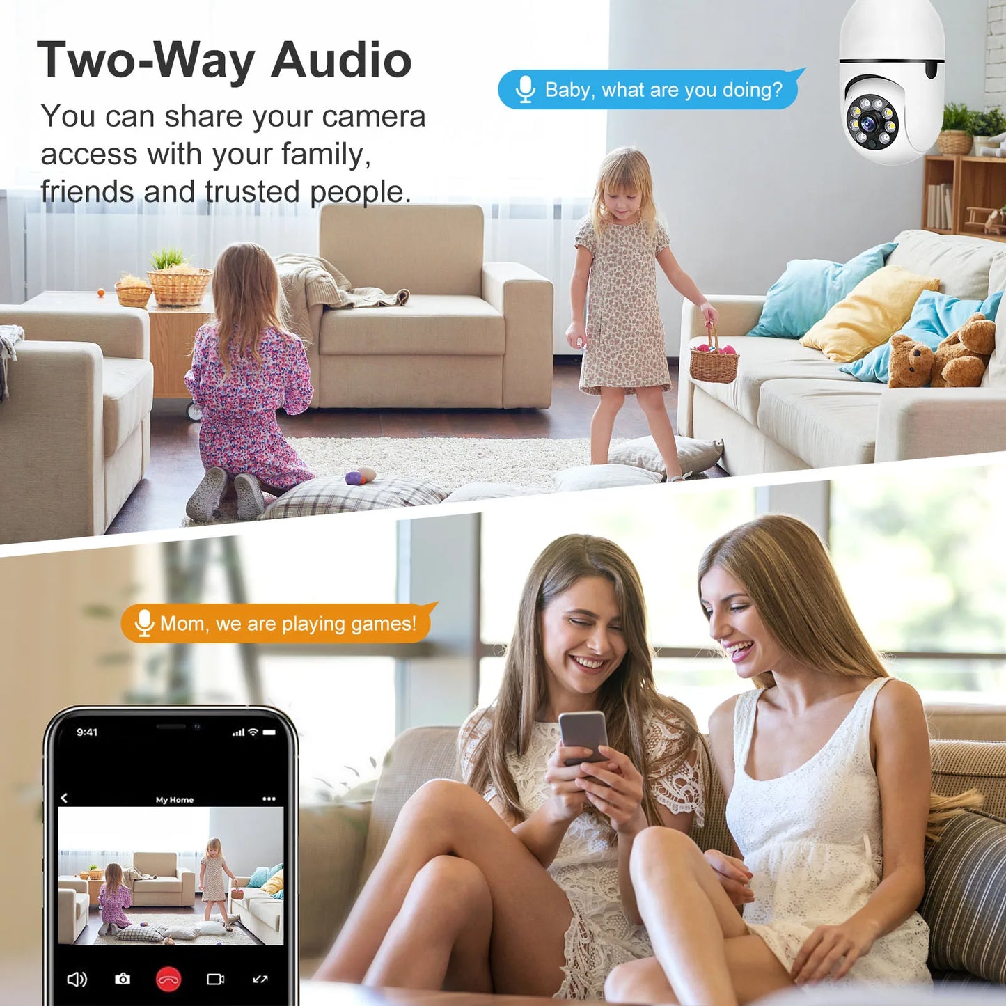 E27 Wifi Camera Bulb 3MP with Night Vision