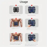 Rechargeable Remote Control Abdominal Muscle Toner, Muscle Trainer, Body Muscle Stimulator EMS Massager- Tone Your Abs, Hips, And Buttocks At Home