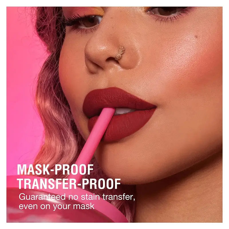 12 Matte  Velvet Nude Liquid Lipstick + Lip Liner Set Lip Gloss